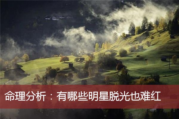 命理分析：有哪些明星脱光也难红