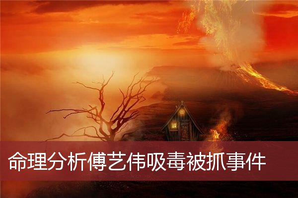 命理分析傅艺伟吸毒被抓事件