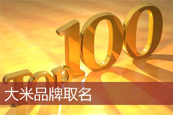 大米品牌取名