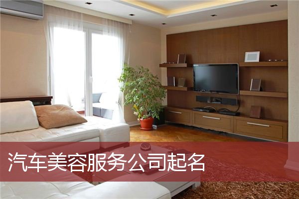 汽车美容服务公司起名