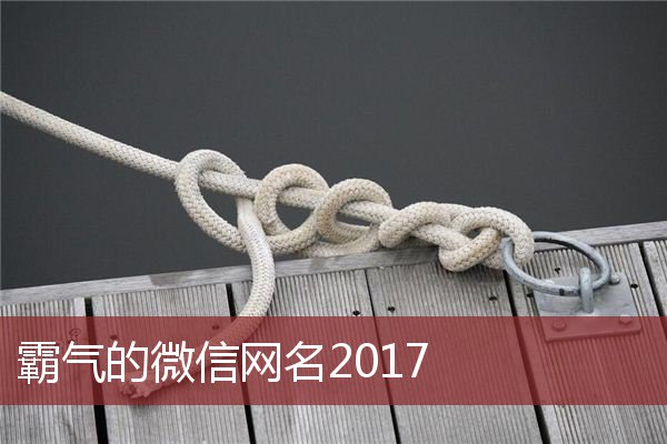 霸气的微信网名2017