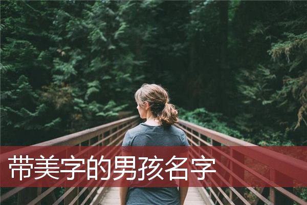 带美字的男孩名字
