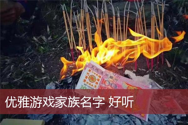 优雅游戏家族名字 好听